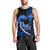 Personalised Hawaii Men Tank Top Maui Be Strong Kakau Blue Version LT01 - Polynesian Pride