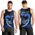 Personalised Hawaii Men Tank Top Maui Be Strong Kakau Blue Version LT01 - Polynesian Pride