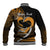 Personalised Hawaii Baseball Jacket Maui Be Strong Kakau Gold Version LT01 - Polynesian Pride