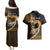Personalised Hawaii Couples Matching Puletasi Dress and Hawaiian Shirt Maui Be Strong Kakau Gold Version LT01 - Polynesian Pride