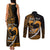 Personalised Hawaii Couples Matching Tank Maxi Dress and Long Sleeve Button Shirts Maui Be Strong Kakau Gold Version LT01 - Polynesian Pride