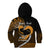 Personalised Hawaii Kid Hoodie Maui Be Strong Kakau Gold Version LT01 - Polynesian Pride