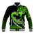 Personalised Hawaii Baseball Jacket Maui Be Strong Kakau Green Version LT01 Unisex Green - Polynesian Pride