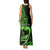 Personalised Hawaii Tank Maxi Dress Maui Be Strong Kakau Green Version LT01 - Polynesian Pride