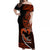 Personalised Hawaii Off Shoulder Maxi Dress Maui Be Strong Kakau Orange Version LT01 Women Orange - Polynesian Pride