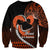 Personalised Hawaii Sweatshirt Maui Be Strong Kakau Orange Version LT01 Unisex Orange - Polynesian Pride