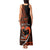 Personalised Hawaii Tank Maxi Dress Maui Be Strong Kakau Orange Version LT01 - Polynesian Pride