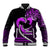 Personalised Hawaii Baseball Jacket Maui Be Strong Kakau Purple Version LT01 Unisex Purple - Polynesian Pride
