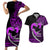 Personalised Hawaii Couples Matching Short Sleeve Bodycon Dress and Hawaiian Shirt Maui Be Strong Kakau Purple Version LT01 Purple - Polynesian Pride