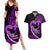 Personalised Hawaii Couples Matching Summer Maxi Dress and Hawaiian Shirt Maui Be Strong Kakau Purple Version LT01 Purple - Polynesian Pride