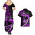 Personalised Hawaii Couples Matching Summer Maxi Dress and Hawaiian Shirt Maui Be Strong Kakau Purple Version LT01 - Polynesian Pride