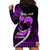 Personalised Hawaii Hoodie Dress Maui Be Strong Kakau Purple Version LT01 - Polynesian Pride