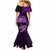 Personalised Hawaii Mermaid Dress Maui Be Strong Kakau Purple Version LT01 - Polynesian Pride