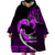 Personalised Hawaii Wearable Blanket Hoodie Maui Be Strong Kakau Purple Version LT01 - Polynesian Pride