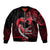 Personalised Hawaii Sleeve Zip Bomber Jacket Maui Be Strong Kakau Red Version LT01 Unisex Red - Polynesian Pride
