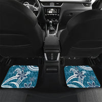 Hawaii Pupuala Plumeria Blue Car Mats Polynesian Pattern LT01 Set 2pcs - Back Blue - Polynesian Pride
