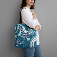 Hawaii Pupuala Plumeria Blue Tote Bag Polynesian Pattern LT01 - Polynesian Pride