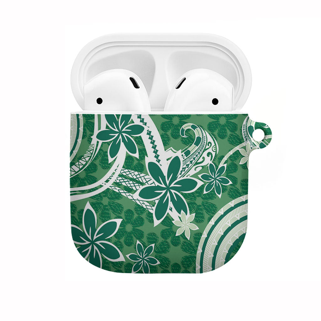 Hawaii Pupuala Plumeria Green AirPods Case Polynesian Pattern LT01 Green - Polynesian Pride