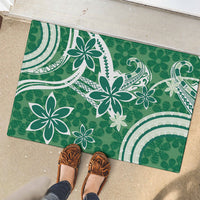 Hawaii Pupuala Plumeria Green Rubber Doormat Polynesian Pattern LT01 - Polynesian Pride