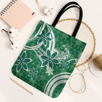 Hawaii Pupuala Plumeria Green Tote Bag Polynesian Pattern LT01 Black Strap One Size Green - Polynesian Pride