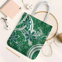 Hawaii Pupuala Plumeria Green Tote Bag Polynesian Pattern LT01 White Strap One Size Green - Polynesian Pride