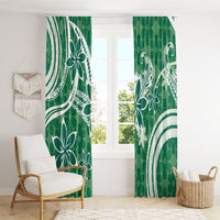 Hawaii Pupuala Plumeria Green Window Curtain Polynesian Pattern LT01 - Polynesian Pride