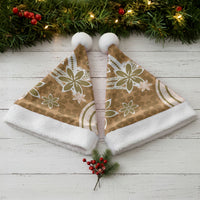 Hawaii Pupuala Plumeria Light Brown Christmas Santa Hat Polynesian Pattern LT01 - Polynesian Pride