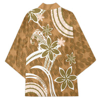 Hawaii Pupuala Plumeria Light Brown Kimono Polynesian Pattern LT01 - Polynesian Pride