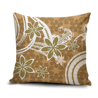 Hawaii Pupuala Plumeria Light Brown Pillow Cover Polynesian Pattern LT01 Light Brown - Polynesian Pride