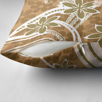 Hawaii Pupuala Plumeria Light Brown Pillow Cover Polynesian Pattern LT01 - Polynesian Pride