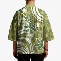 Hawaii Pupuala Plumeria Olive Green Kimono Polynesian Pattern LT01 - Polynesian Pride