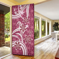 Hawaii Pupuala Plumeria Pink Door Cover Polynesian Pattern LT01 - Polynesian Pride