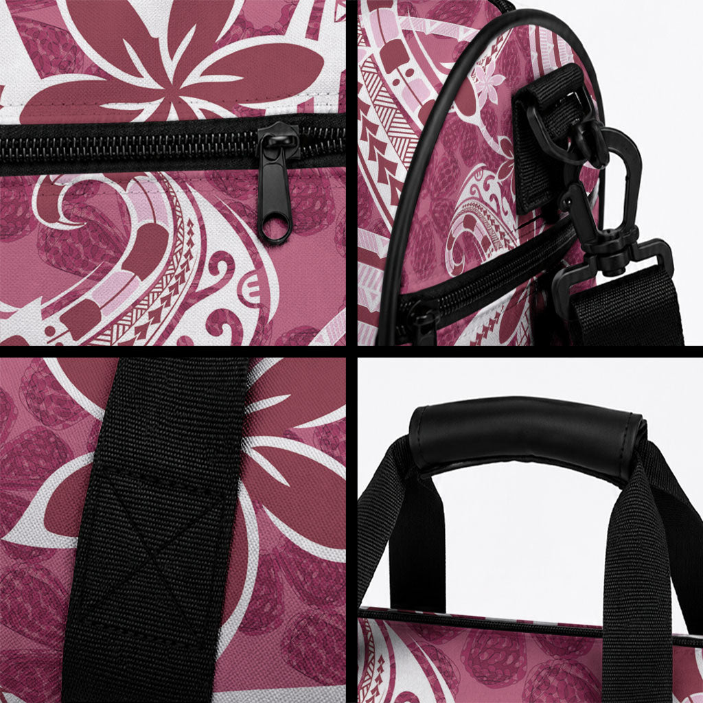 Hawaii Pupuala Plumeria Pink Duffle Bag Polynesian Pattern LT01 - Polynesian Pride