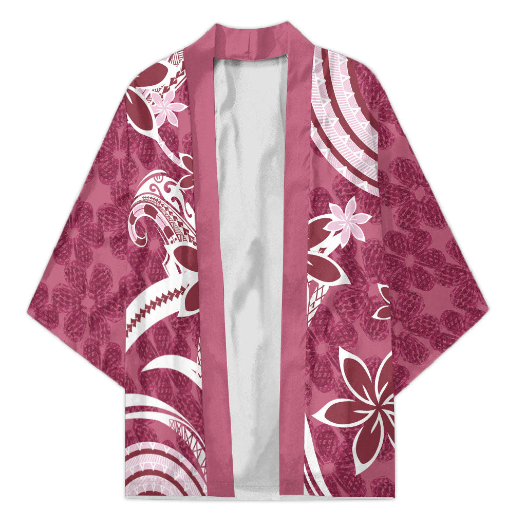 Hawaii Pupuala Plumeria Pink Kimono Polynesian Pattern LT01 Unisex Pink - Polynesian Pride
