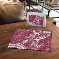 Hawaii Pupuala Plumeria Pink Puzzle Polynesian Pattern LT01 - Polynesian Pride