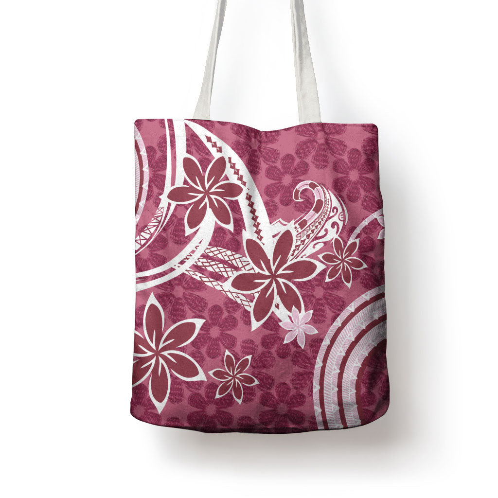 Hawaii Pupuala Plumeria Pink Tote Bag Polynesian Pattern LT01 - Polynesian Pride