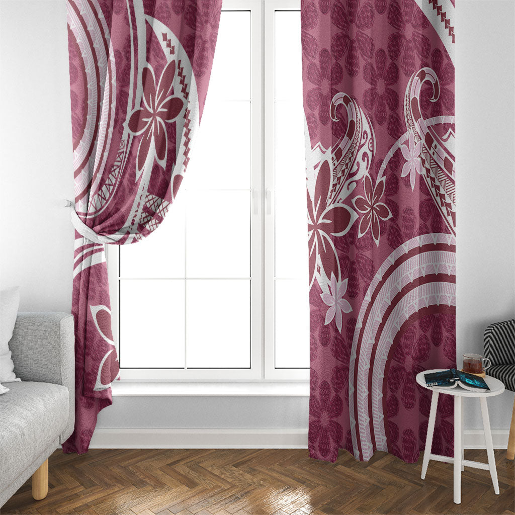 Hawaii Pupuala Plumeria Pink Window Curtain Polynesian Pattern LT01 - Polynesian Pride