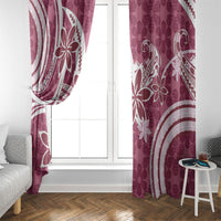Hawaii Pupuala Plumeria Pink Window Curtain Polynesian Pattern LT01 - Polynesian Pride