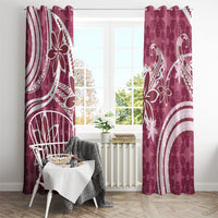 Hawaii Pupuala Plumeria Pink Window Curtain Polynesian Pattern LT01 - Polynesian Pride