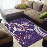 Hawaii Pupuala Plumeria Purple Area Rug Polynesian Pattern LT01 - Polynesian Pride