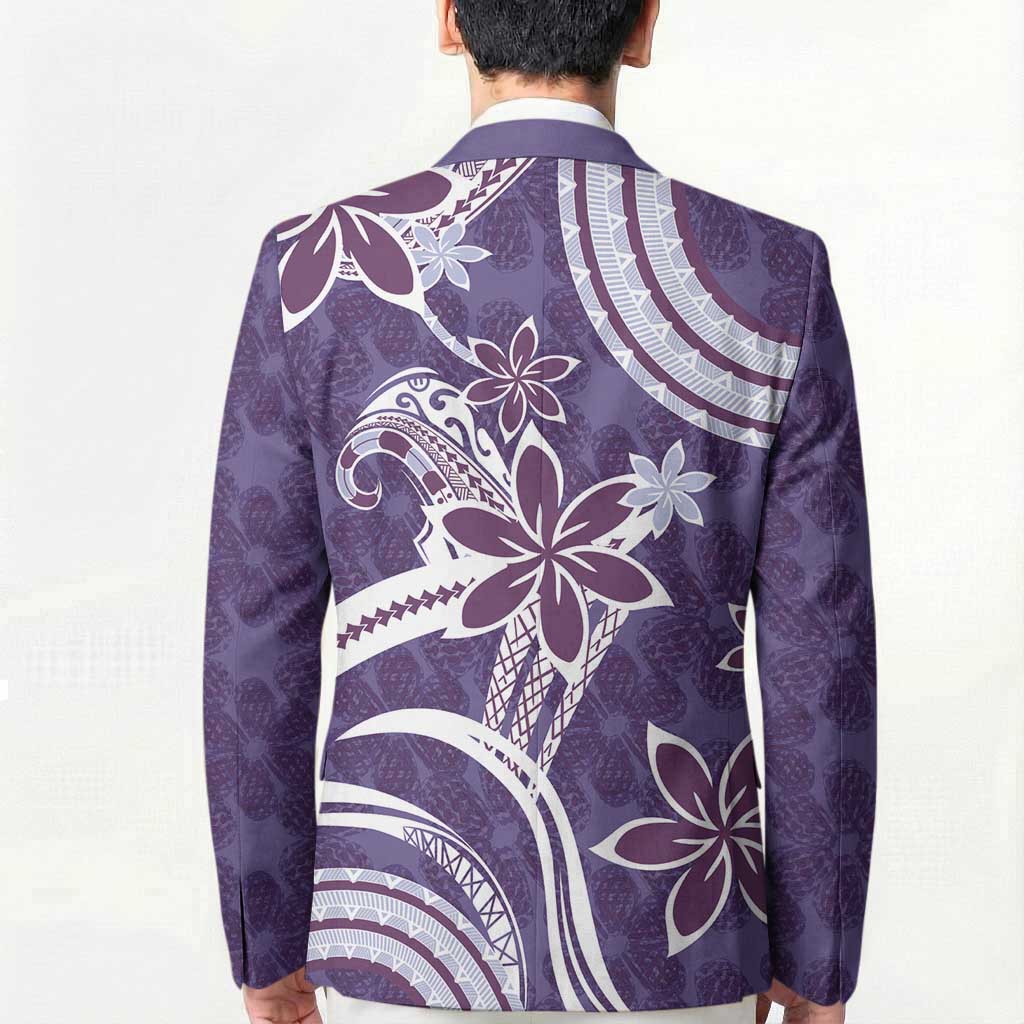 Hawaii Pupuala Plumeria Purple Blazer Polynesian Pattern LT01 - Polynesian Pride