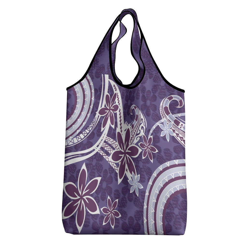 Hawaii Pupuala Plumeria Purple Grocery Bag Polynesian Pattern LT01 - Polynesian Pride
