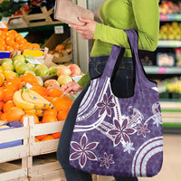 Hawaii Pupuala Plumeria Purple Grocery Bag Polynesian Pattern LT01 - Polynesian Pride