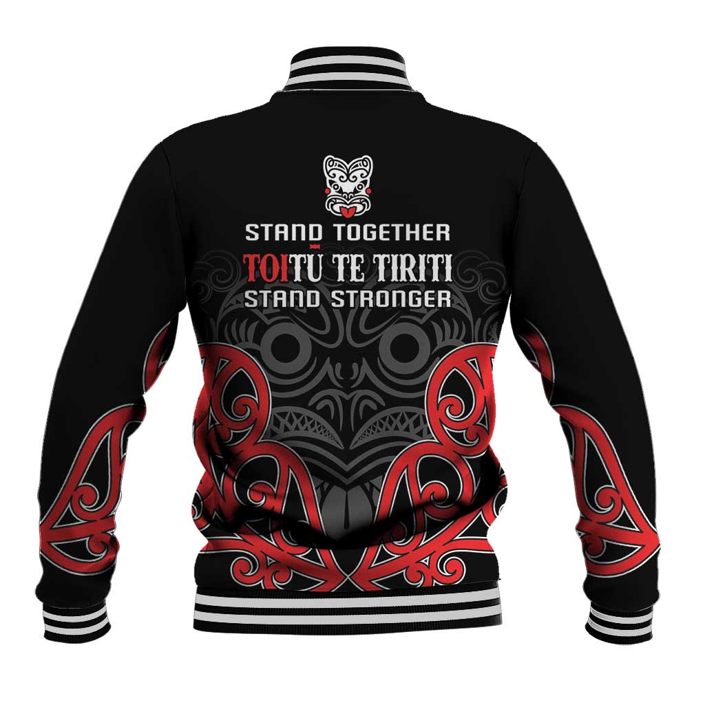 Toitu Te Tiriti 1840 Aotearoa Baseball Jacket Stand Together Stand Stronger LT01 - Polynesian Pride