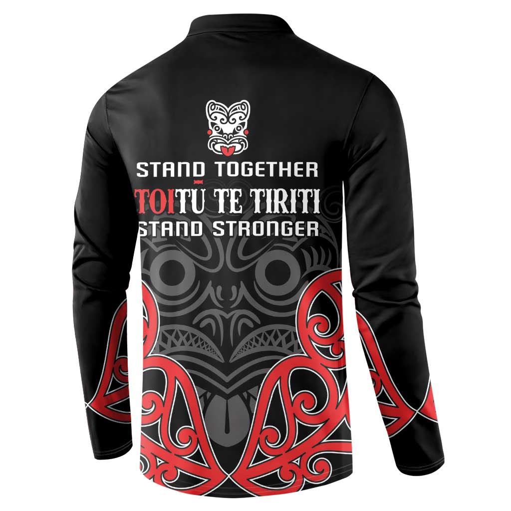 Toitu Te Tiriti 1840 Aotearoa Button Sweatshirt Stand Together Stand Stronger LT01 - Polynesian Pride