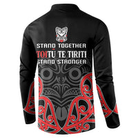 Toitu Te Tiriti 1840 Aotearoa Button Sweatshirt Stand Together Stand Stronger LT01 - Polynesian Pride