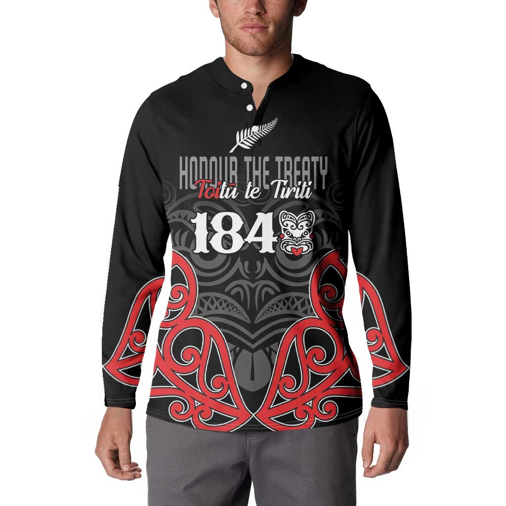 Toitu Te Tiriti 1840 Aotearoa Button Sweatshirt Stand Together Stand Stronger LT01 - Polynesian Pride