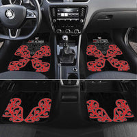 Toitu Te Tiriti 1840 Aotearoa Car Mats Stand Together Stand Stronger LT01 Set 4pcs Black - Polynesian Pride