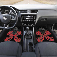 Toitu Te Tiriti 1840 Aotearoa Car Mats Stand Together Stand Stronger LT01 Set 2pcs - Front Black - Polynesian Pride