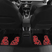 Toitu Te Tiriti 1840 Aotearoa Car Mats Stand Together Stand Stronger LT01 Set 2pcs - Back Black - Polynesian Pride